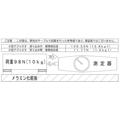ラクテム 小型アジャスタ 滑り止め付 M5−10