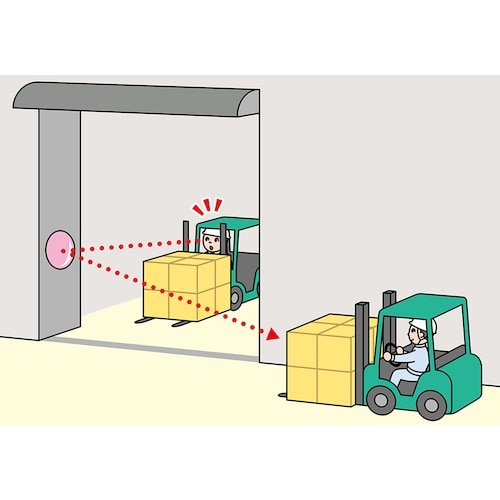 Komy フォーク出口ミラー<外壁用>330×55