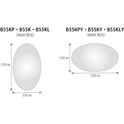 Komy フォーク出口ミラー<ガードポール用>33