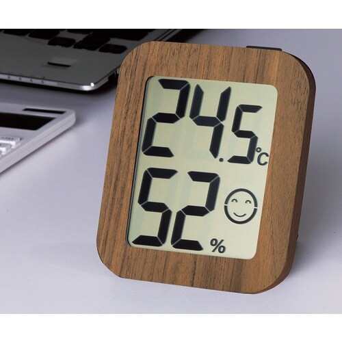 シンワ デジタル温湿度計 環境チェッカー 木製 ダ