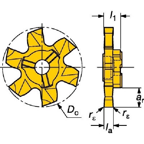 SANDVIK コロミル327 溝入れ加工用チップ
