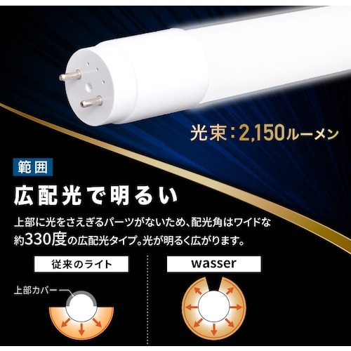 wasser 直管型LEDランプ 40形 120c