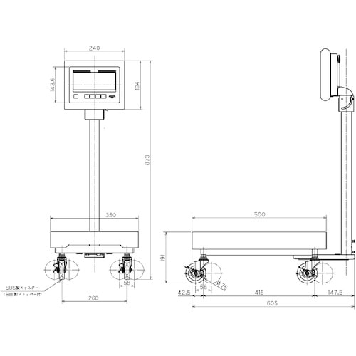 YAMATO 防水型デジタル台はかりDP−6701