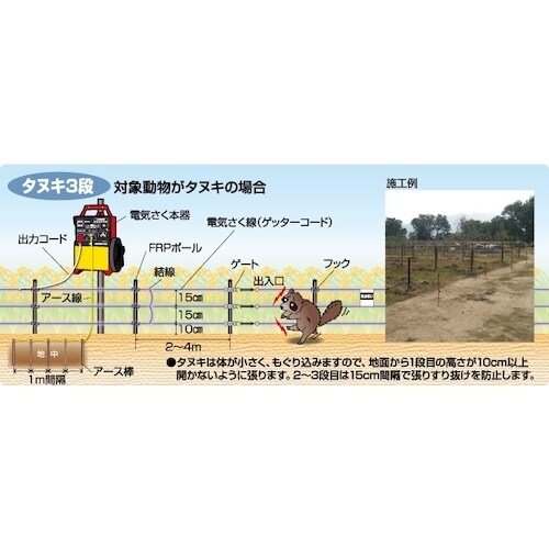 末松電子 イノシシ用電気さくセット FRP250m