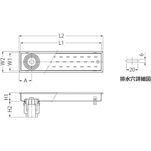 カネソウ 排水ユニット ステンレス製パンチングプレ