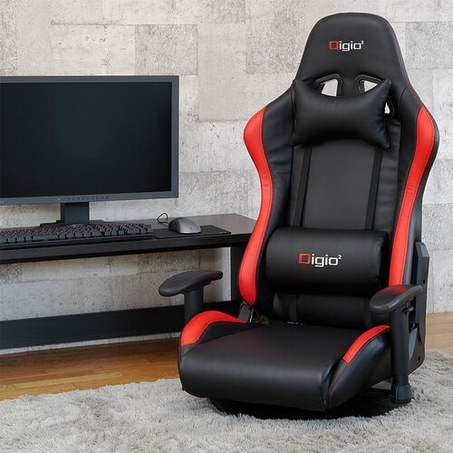 ナカバヤシ ゲーミングフロアチェア/レッド