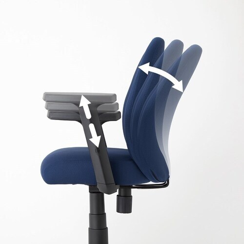 ナカバヤシ ポケットコイル抗菌チェア/ネイビー