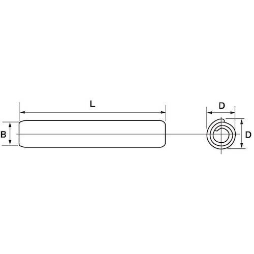 SUNCO 重荷重用 スパイロールピン 2 X 6