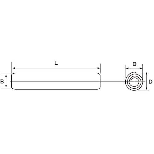 SUNCO 重荷重用 スパイロールピン 2.5 X