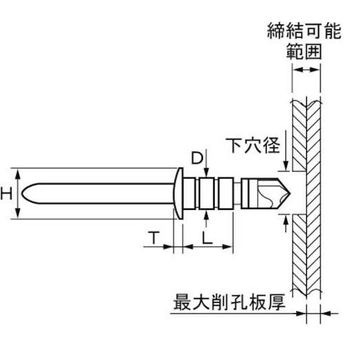 PIAS ピアスリベット セルフドリリング AMB