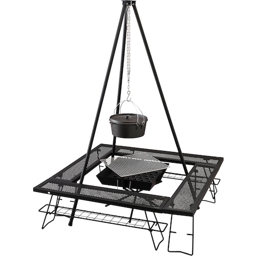 IRIS 574718 焚き火三脚 ブラック