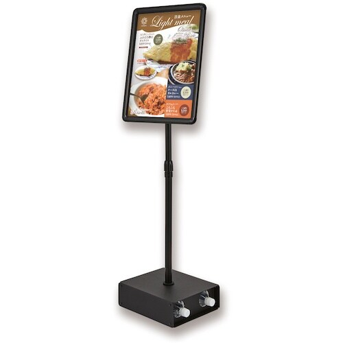 ASKA 転倒防止アルミ枠ポスタースタンド A3