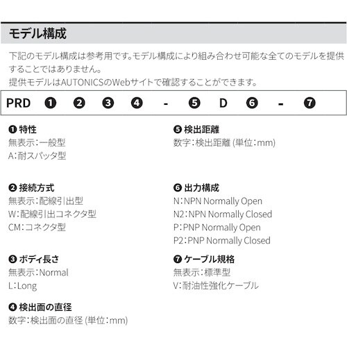 オートニクス 円柱型誘導長距離近接センサ