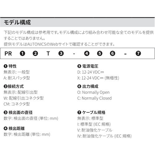 オートニクス 円柱型誘導近接センサ