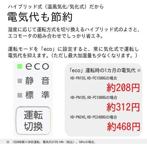 ダイニチ 気化ハイブリッド式加湿器 HD−PC24