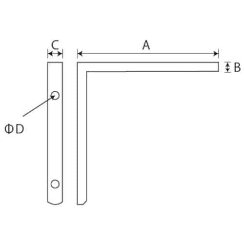 フジテック アイアンL型金具 ホワイト 90x90