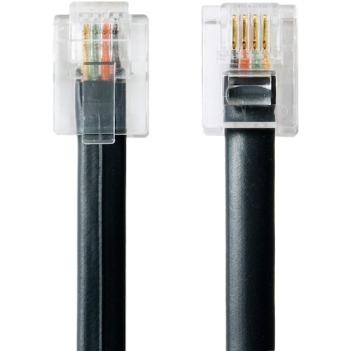 MCO 電話機コード 6極4芯 1m 黒