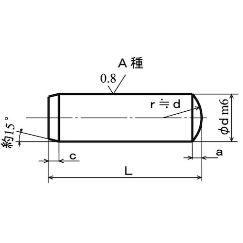 SUNCO SUS 平行ピン(A種 5 X 70