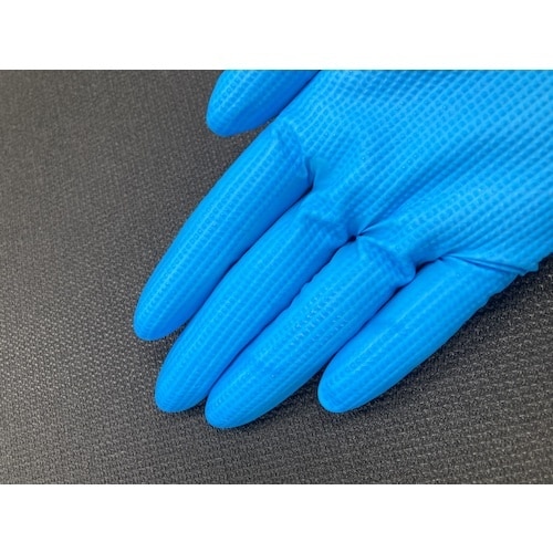 サニフィールド ニトリル薄手手袋裏毛付 ブルー L
