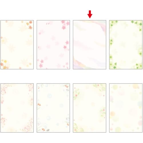 ササガワ 和柄用紙 和ごころ はがきサイズ 重ね和
