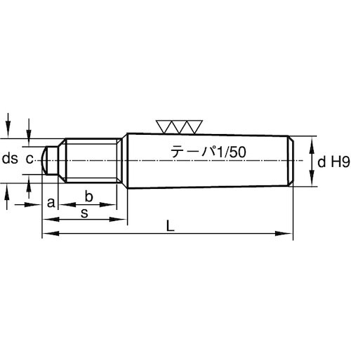 SUNCO SUS 外ネジ付きテーパーピン 10