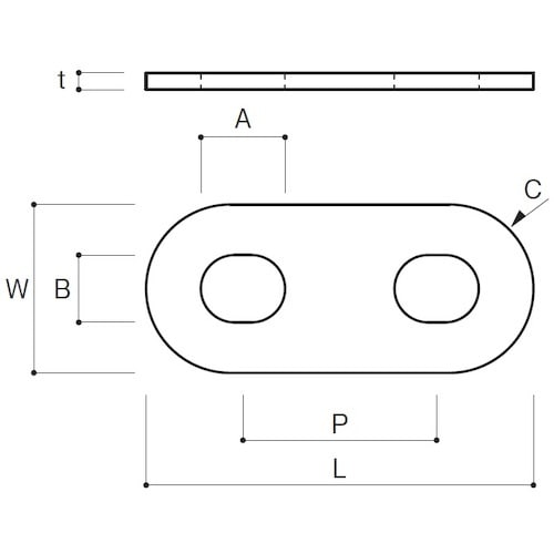 ふじわら 一般鋼管Uボルト用プレート