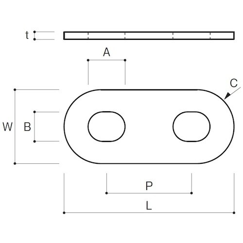 ふじわら 一般鋼管Uボルト用プレート