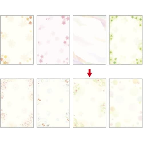 ササガワ 和柄用紙 和ごころ はがきサイズ 松竹梅