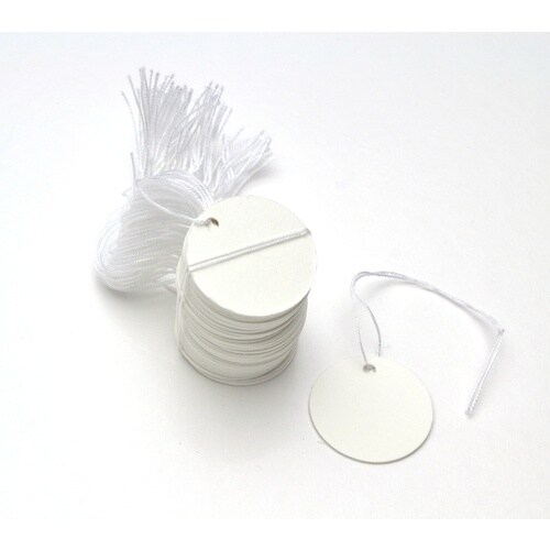 ササガワ 提げ札 提札 丸型 小物用 白無地 18