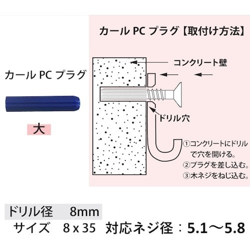 福井金属工芸 カールPCプラグ 大 8×35 41