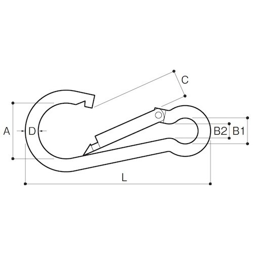 ふじわら 鉄 ユニクロカラビナフック