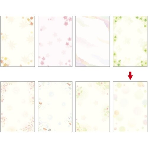 ササガワ 和柄用紙 和ごころ はがきサイズ 水玉