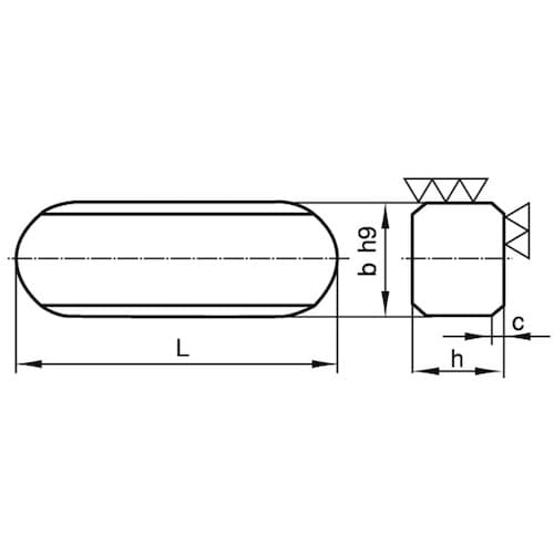SUNCO 新JIS SUS 両丸キー 3X3X6