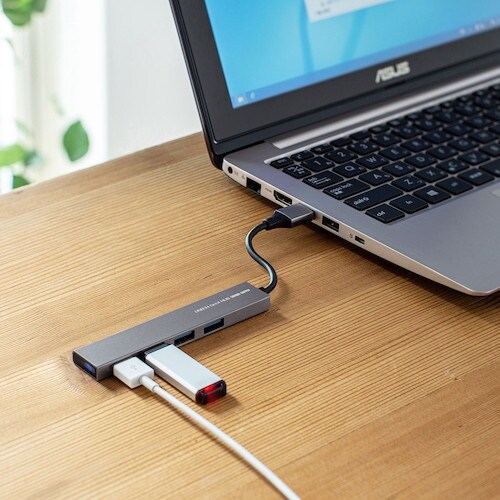 SANWA USB3.2 Gen1 4ポート スリ