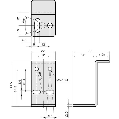 IWATA レーザーセンサ用取付金具(KEYENC