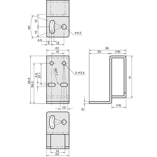 IWATA レーザーセンサ用取付金具(KEYENC
