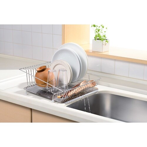 オークス ステンレス製水切り 水が流れるステンレス