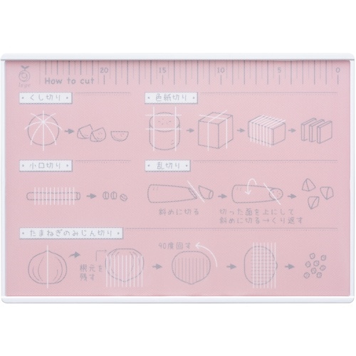 オークス 樹脂まな板 切り方がわかるカッティングボ