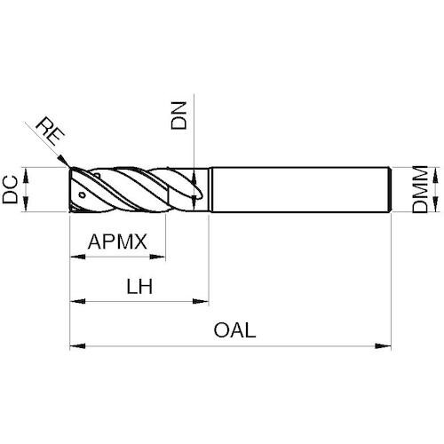 GUHRING 3枚刃アルミ用 高能率エンドミル