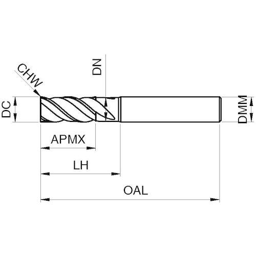 GUHRING 3枚刃アルミ用 高能率スクエアエン