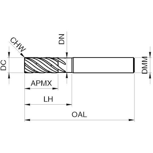 GUHRING 5枚刃高能率スクエアエンドミル レ