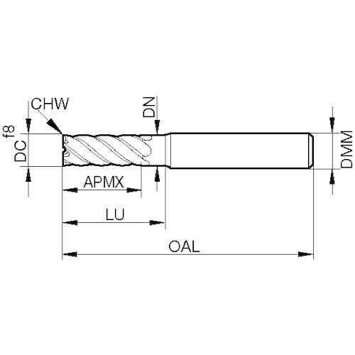 GUHRING 6枚刃仕上用エンドミル G−Mol