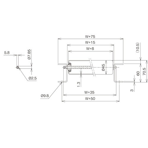 マキテック アルミ製ローラコンベヤRA4515型2