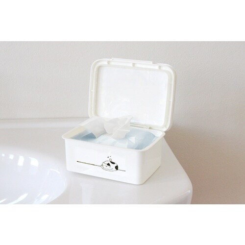 オカ なごみねこ お掃除シートケース ホワイト