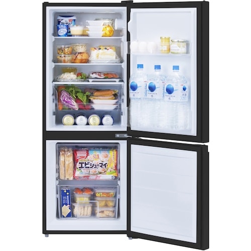 IRIS 104667 冷凍冷蔵庫 133L ブラ