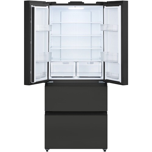 IRIS 104757 冷凍冷蔵庫 418L グレ