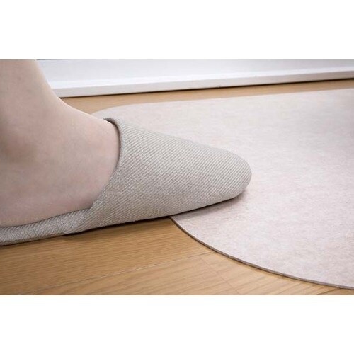 サンコー 吸着拭けるトイレマット 無地 ロング ベ