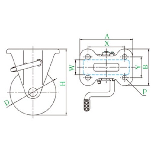 ユーエイ プレート式 固定 キャスター アルティメ