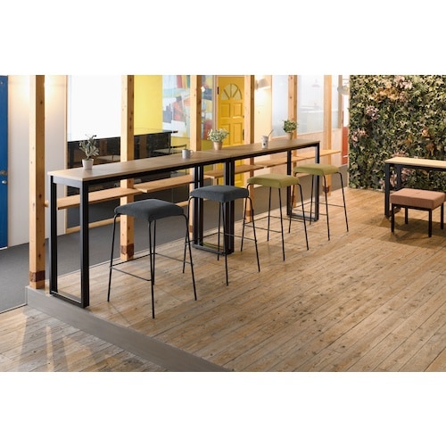 弘益 ハイカウンターテーブル幕板付 ホワイト脚 ナ