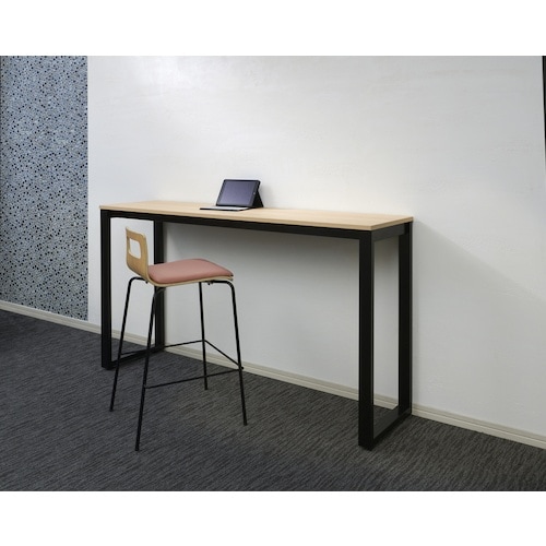 弘益 ハイカウンターテーブル幕板付 ホワイト脚 ナ